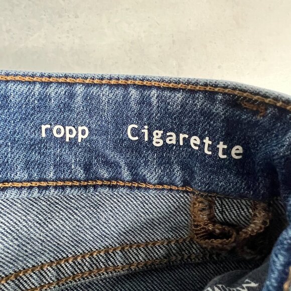 Max Mara Jeans Women's 29x29* Weekend Cropped Cigarette Skinny Blue Denim Tag 8 - Picture 6 of 16